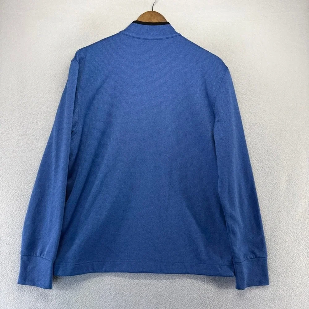 Callaway Pullover Mens Medium Blue Weather Series Quarter Zip Golf Sweater Grid
